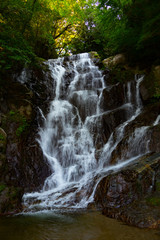 White Waterfall in Japan 