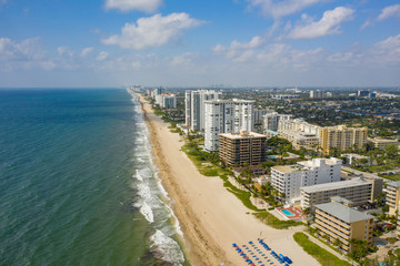Fototapeta premium Beachfront real estate Pompano Beach FL