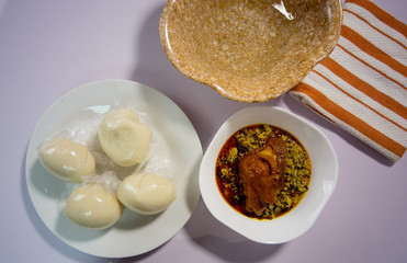 Amala Eba and fufu local dish