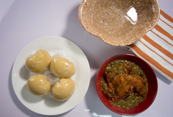 Amala Eba and fufu local dish