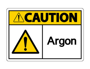 Caution Argon Symbol Sign Isolate On White Background,Vector Illustration