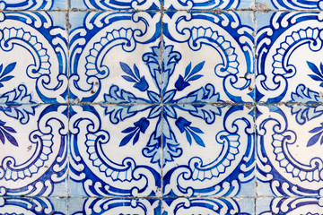 Traditional Portuguese glazed tiles