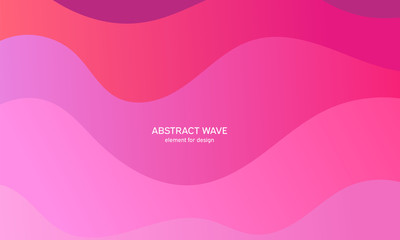 Vector futuristic illustration of bright multi colored wavy paper layers. Abstract creative background with fluid color shapes. Colorful gradient cover design. Material design.