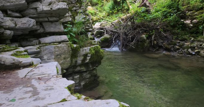 Mountain gorge in Tolminska Korita, Slovenia