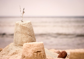 Fototapeta premium Sandburg am Strand