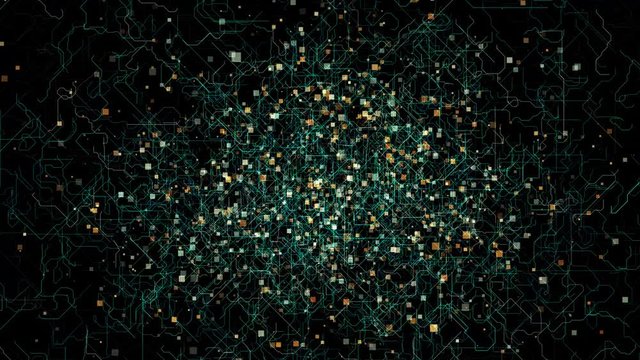 Digital global connected network nodes Internet of things IOT cloud computing