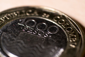 closeup of a coin