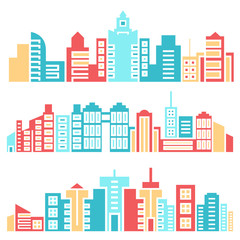 building and city skyline vector illustration