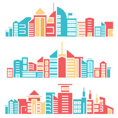 building and city skyline vector illustration