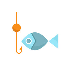 fishing icon on white background