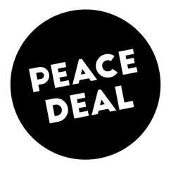 PEACE DEAL stamp on white background