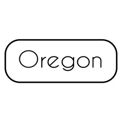 OREGON stamp on white background