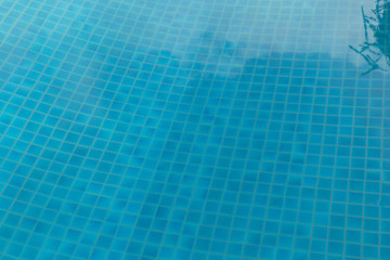 Blue pool water