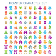big set monster character icons
