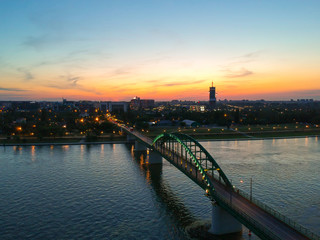 Obraz premium Panorama of Sava river in Belgrade, Serbia