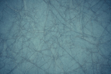 Blue crumpled paper texture