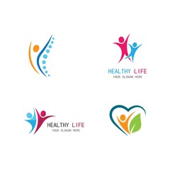 Healthy life logo template vector icon