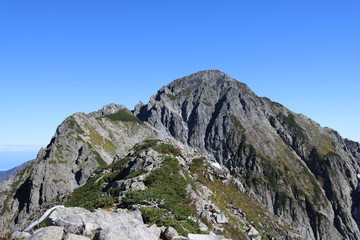 mountain landscape with blue sky