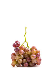 Bunch of red grapes isolated on white