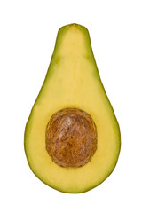 Exotic fruit perfect for advertising use. Typical Brazilian fruit known as avocado, in isolated background in high resolution photo.