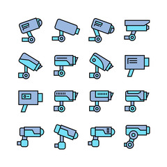 CCTV, security camera icons
