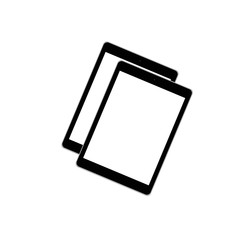 Fototapeta na wymiar set of modern tablet and mobile phone isolated