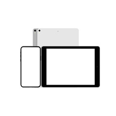 set of modern tablet and mobile phone  isolated