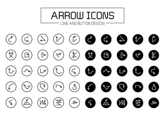 arrow line and button icons