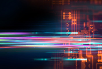 Big data futuristic visualization abstract illustration