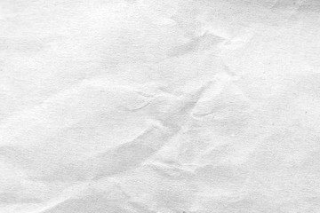 White crumpled paper texture background. Close-up.
