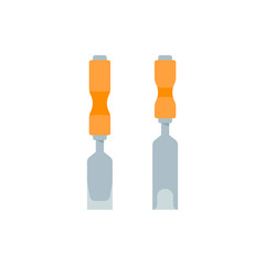 Flat Illustration of a Chisel