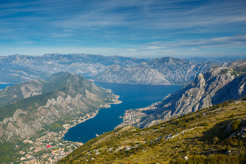Kotor, Montenegro. Seen from above