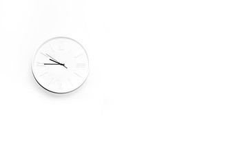 Clock on white background