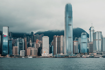 Fototapeta premium Hong Kong Scenery, View From Victoria Harbour