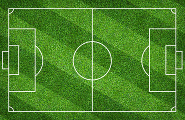 Fototapeta na wymiar Soccer field or football field for background. With green lawn pattern.