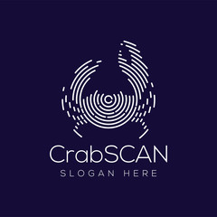 Crab Scan Technology Logo vector