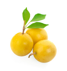 Passion fruit isolated on white background