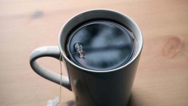 Tea in Cup Shaking with Movement- Earthquake