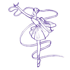 illustration of a ballerina