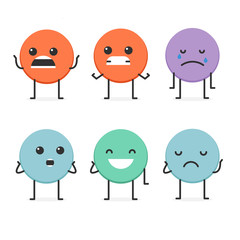 Funny smileys emoticons vector design