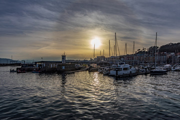 Fototapeta premium pier at sunset