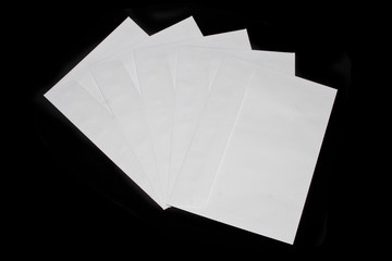 mail envelope isolated on black background