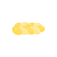 Challah - jewish holiday bread, vector illustration.