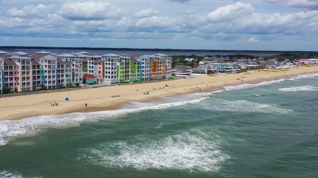 Virginia beach aerial drone shot