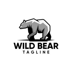 Obraz premium Vintage Bear Logo Template