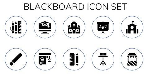 blackboard icon set