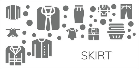 skirt icon set