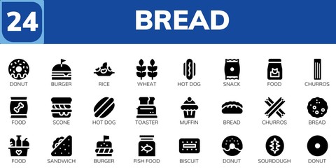 bread icon set
