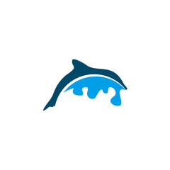 Dolphin logo design vector template