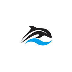 Dolphin logo design vector template